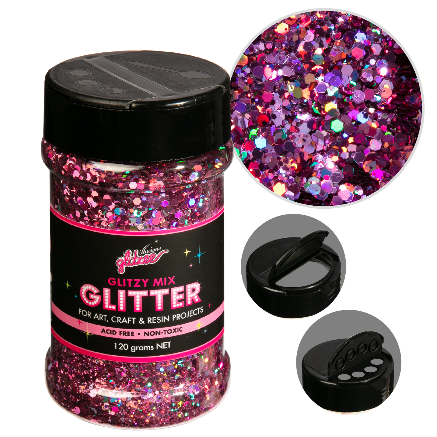 Black Illusions Glitzy Mix Specialty Glitter-Prism (113g) Glitter