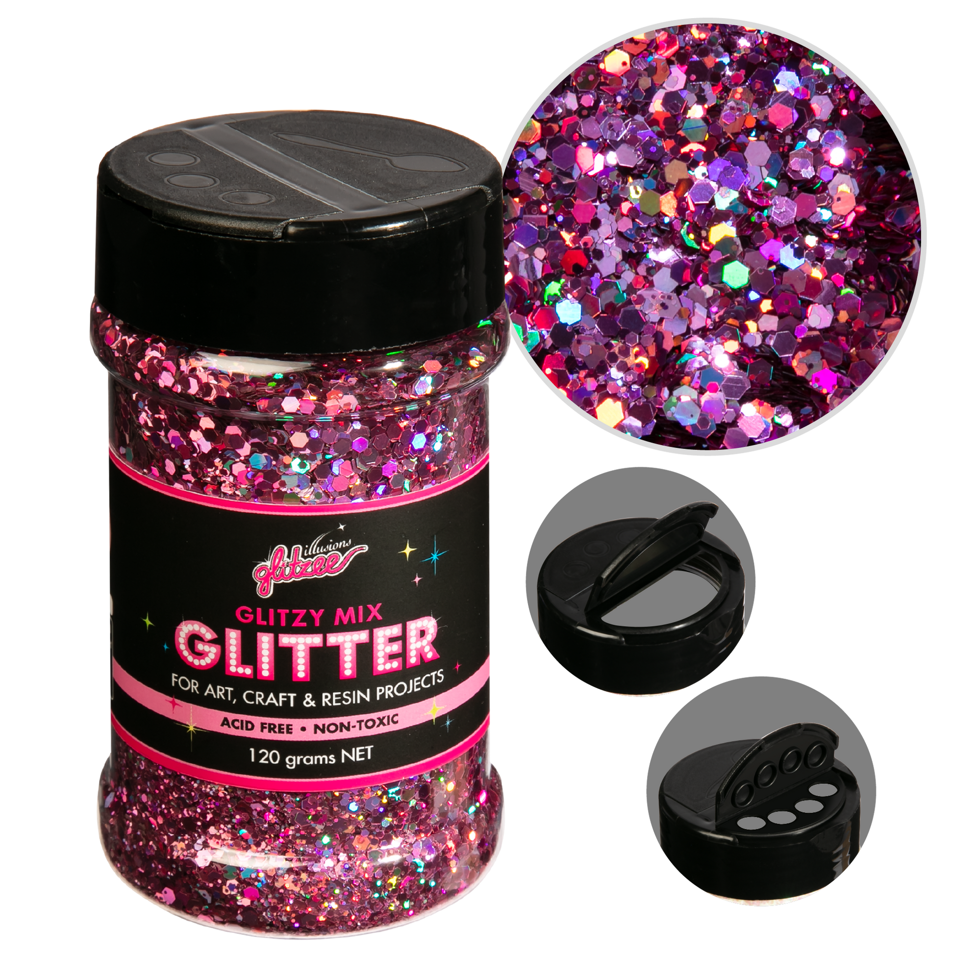 Black Illusions Glitzy Mix Specialty Glitter-Prism (113g) Glitter