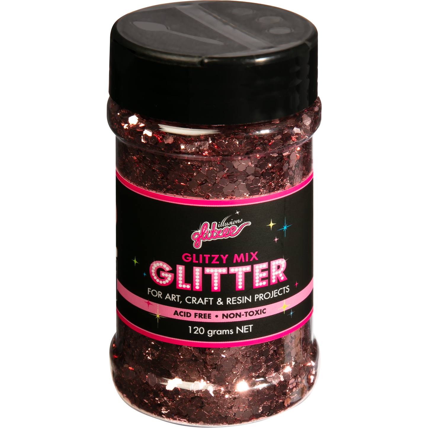 Black Illusions Glitzy Mix Specialty Glitter-Rose Gold (113g) Glitter