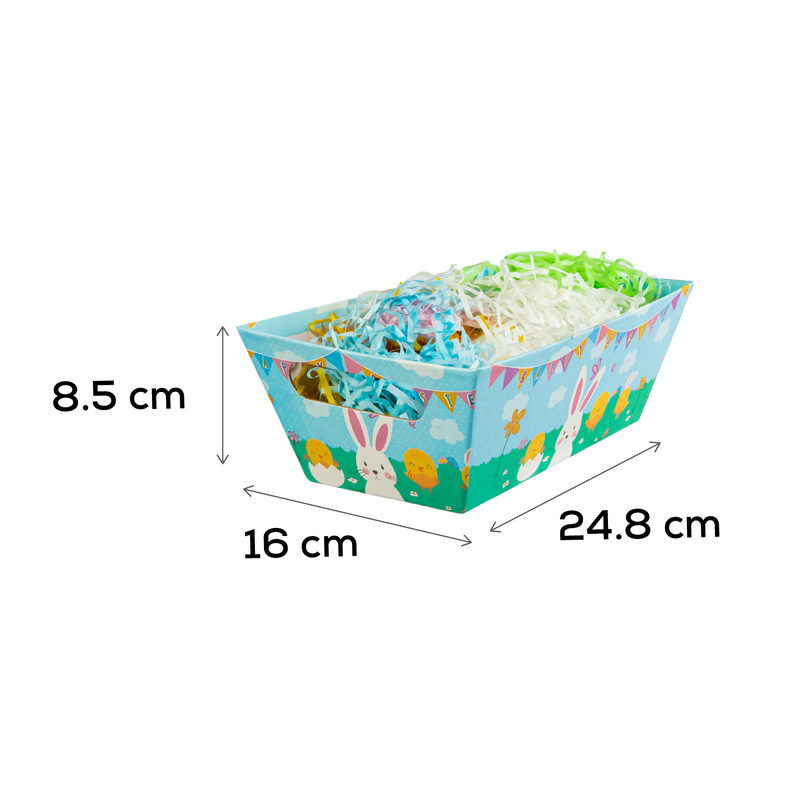 Gray Art Star Easter Printed Cardboard Hamper 24x15x8.8cm Easter