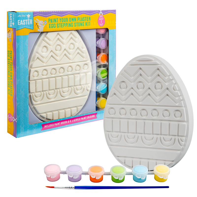 Gray Art Star Easter Paint Your Own Plaster Stepping Stone Egg Kit Easter