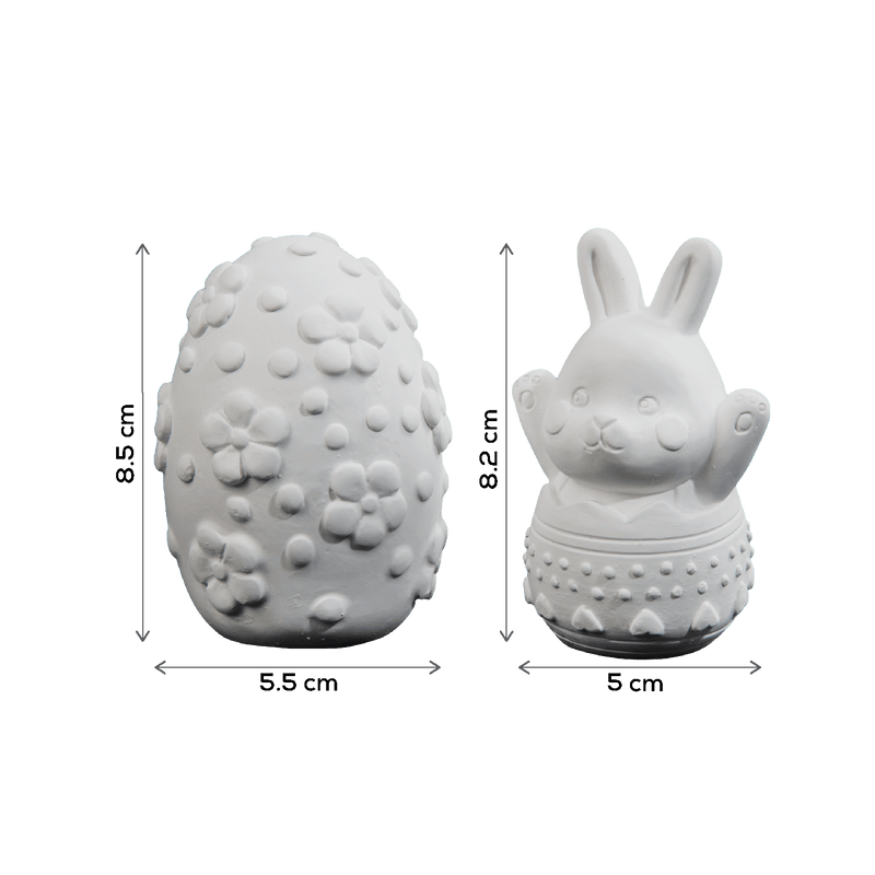 Gray Art Star Easter Paint Your Own Plaster Bunny and Egg Kit Easter