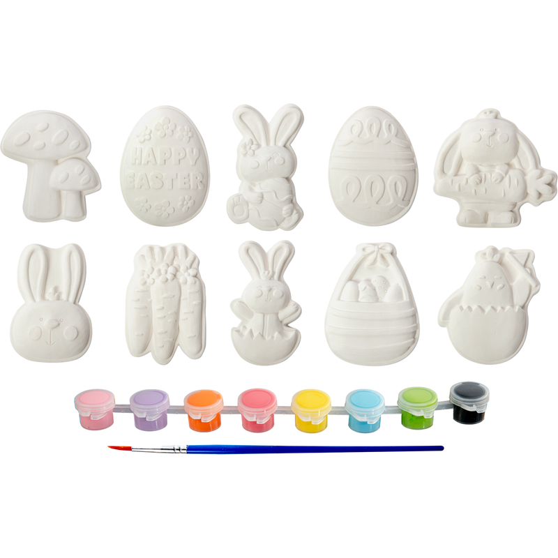 Light Gray Art Star Easter Paint Your Own Plaster Figures (Makes 10) Easter