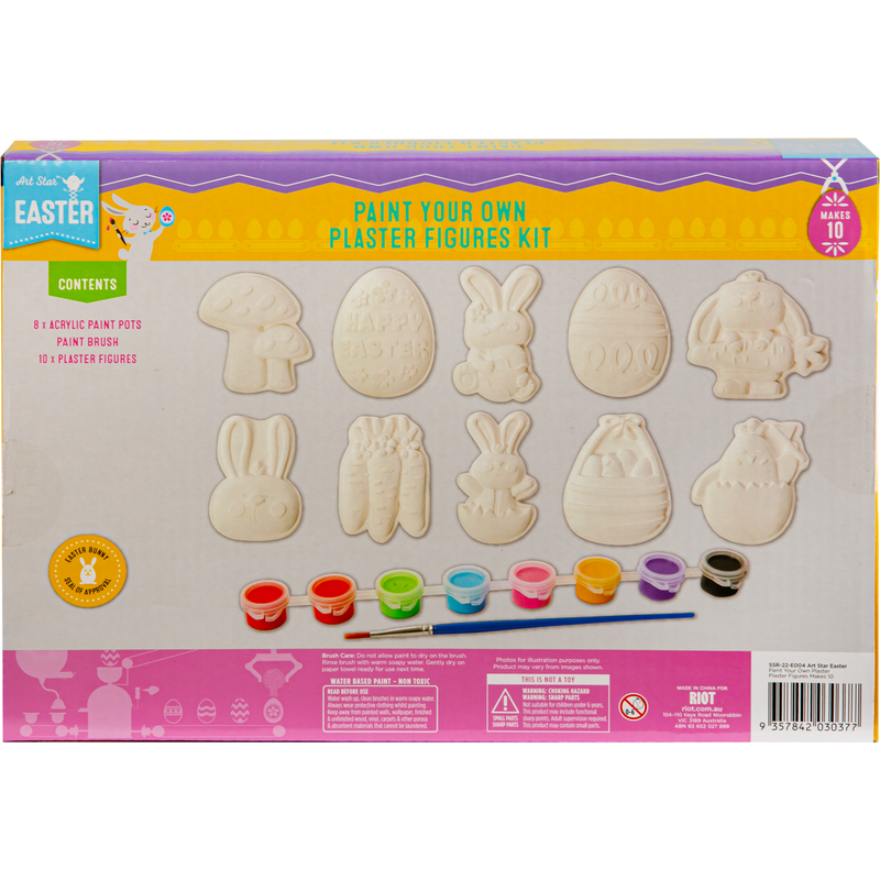 Gray Art Star Easter Paint Your Own Plaster Figures (Makes 10) Easter