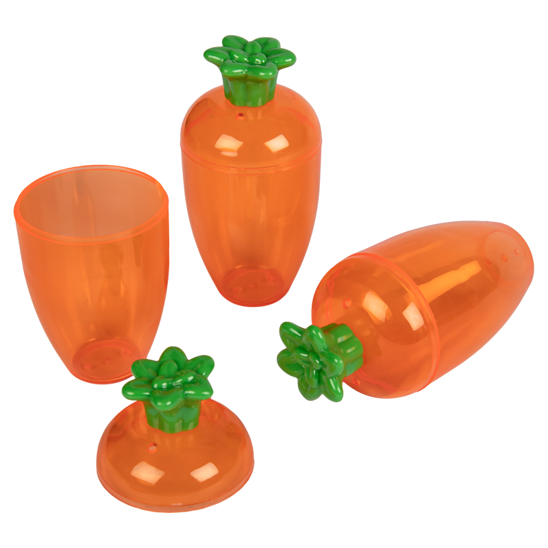 Chocolate Art Star Easter Plastic Carrot Treat Holders (3 Pack) Easter