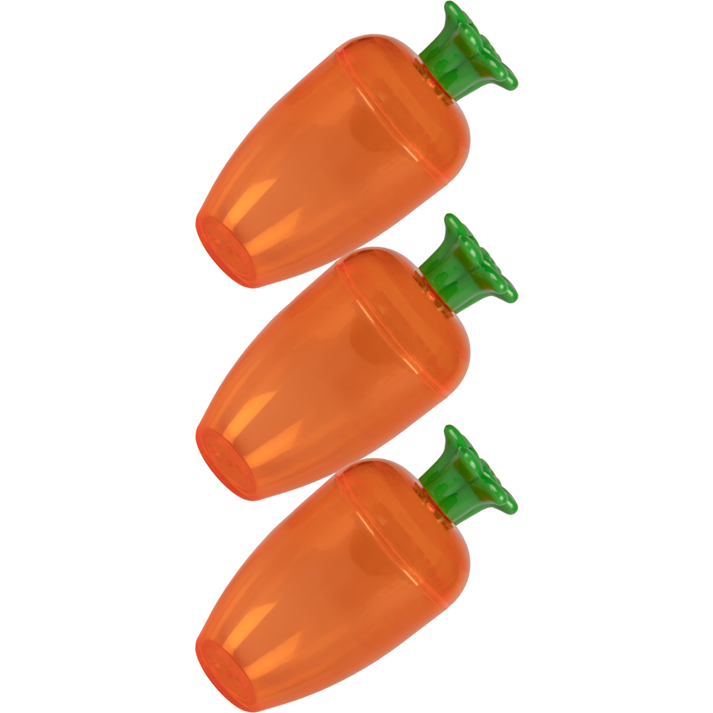 Chocolate Art Star Easter Plastic Carrot Treat Holders (3 Pack) Easter