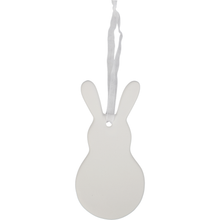 Light Gray Art Star Easter Hanging Ceramic Bunny Blank 6.1x12.5cm Easter