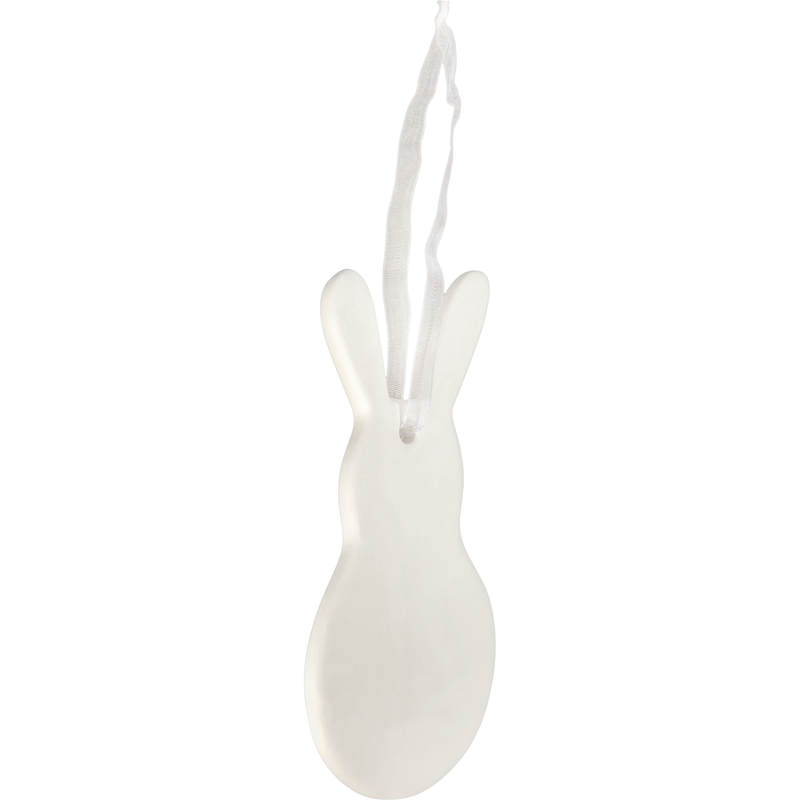 Antique White Art Star Easter Hanging Ceramic Bunny Blank 6.1x12.5cm Easter