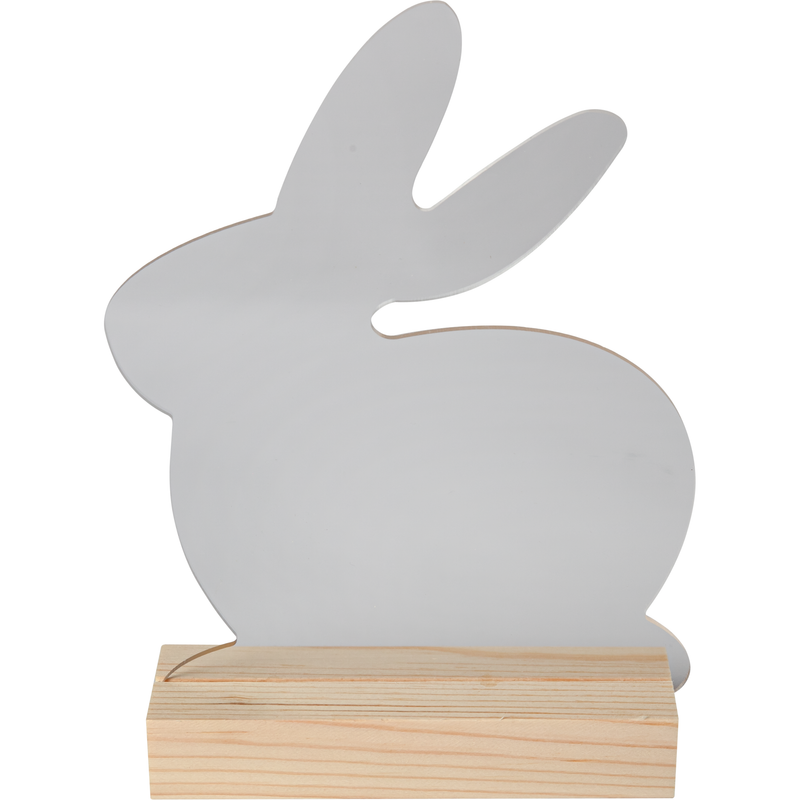 Gray Art Star Easter Freestanding Acrylic Bunny Sign Bunny 212x148mm Easter