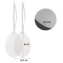 Gray Art Star Easter Hanging Clear Acrylic Egg Blank 5.3x8cm (2 Pack) Easter