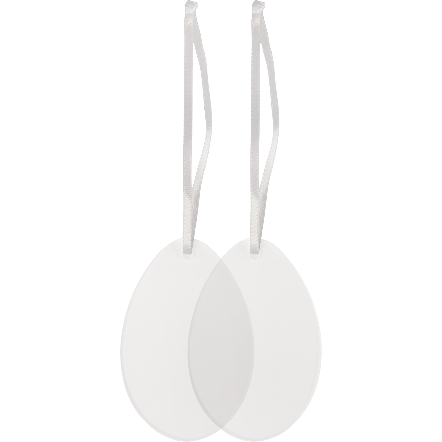 Light Gray Art Star Easter Hanging Clear Acrylic Egg Blank 5.3x8cm (2 Pack) Easter