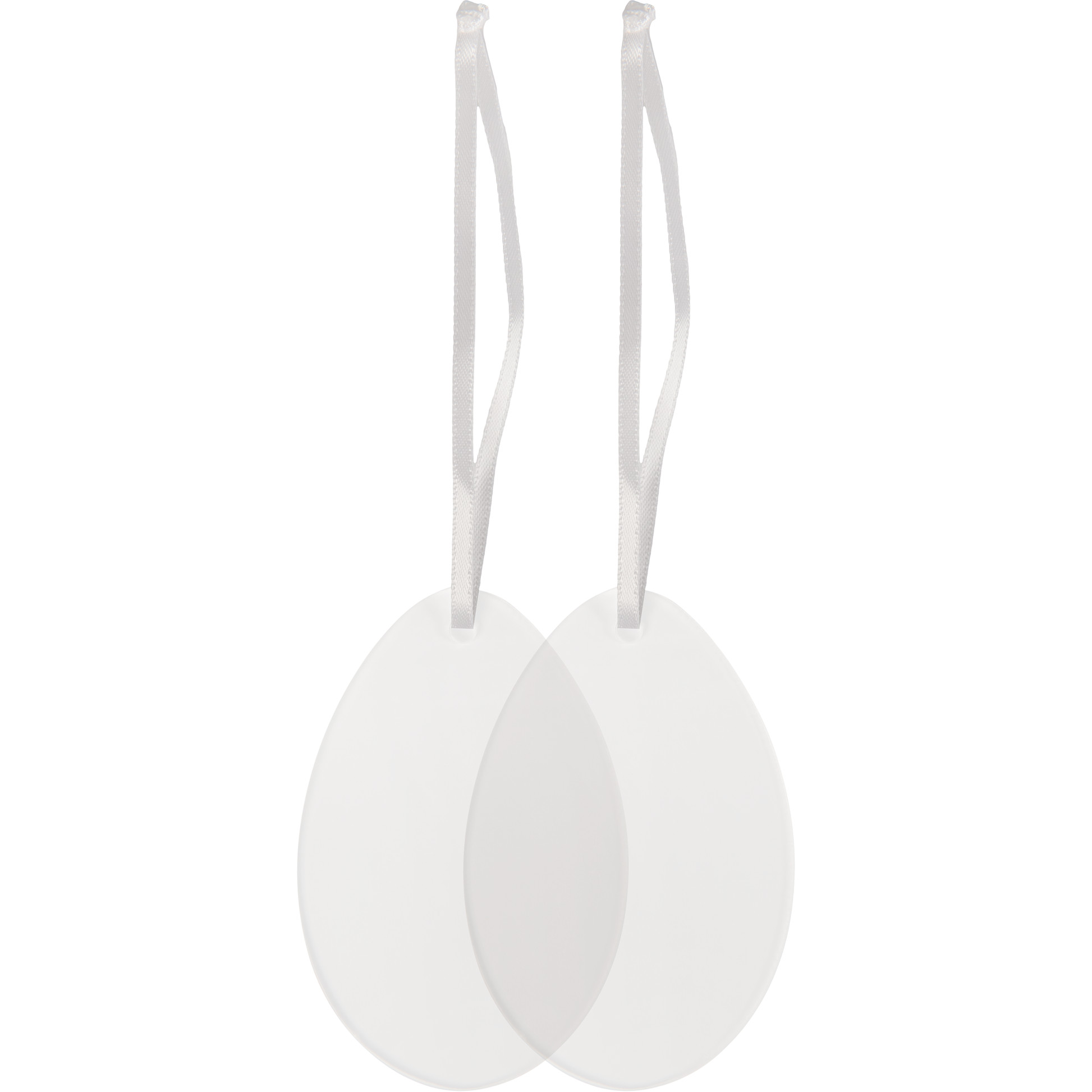 Light Gray Art Star Easter Hanging Clear Acrylic Egg Blank 5.3x8cm (2 Pack) Easter