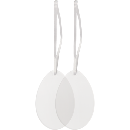 Light Gray Art Star Easter Hanging Clear Acrylic Egg Blank 5.3x8cm (2 Pack) Easter
