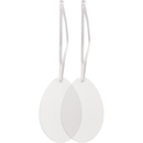 Light Gray Art Star Easter Hanging Clear Acrylic Egg Blank 5.3x8cm (2 Pack) Easter