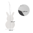 Light Gray Art Star Easter Hanging Clear Acrylic Bunny Blank 6.7x12.1cm Easter