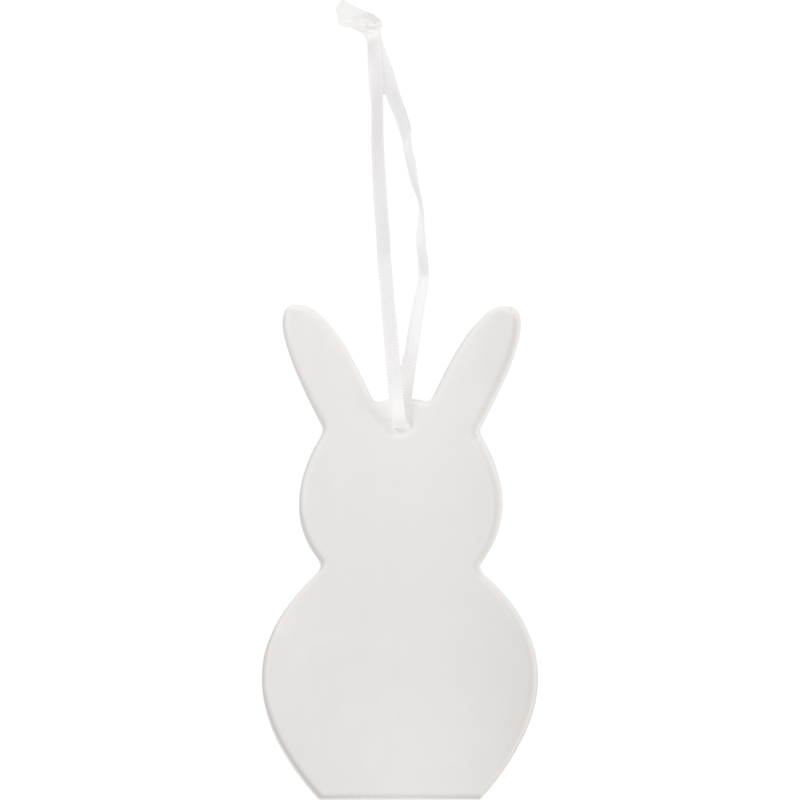 Antique White Art Star Easter Hanging Clear Acrylic Bunny Blank 6.7x12.1cm Easter