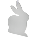 Gray Art Star Easter Hanging Clear Acrylic Sitting Rabbit Clear Blank 10x12.1cm Easter