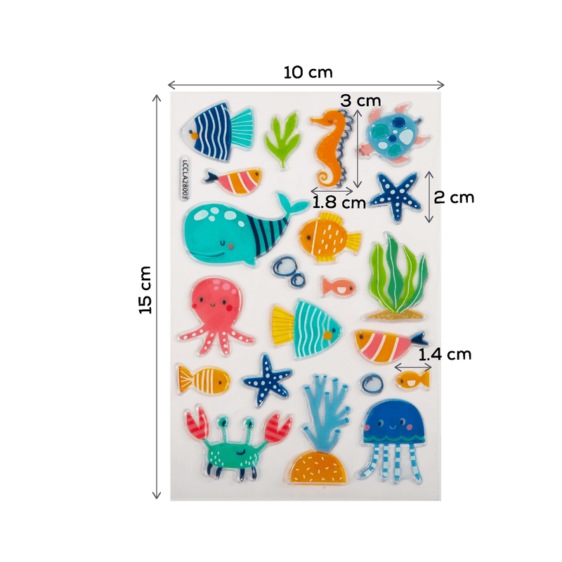 Light Gray Art Star PVC Stickers Under the Sea (21 Stickers) Paper Craft