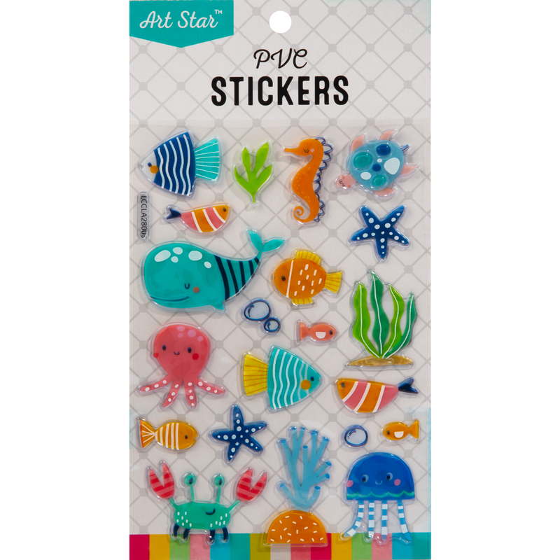 Gray Art Star PVC Stickers Under the Sea (21 Stickers) Paper Craft