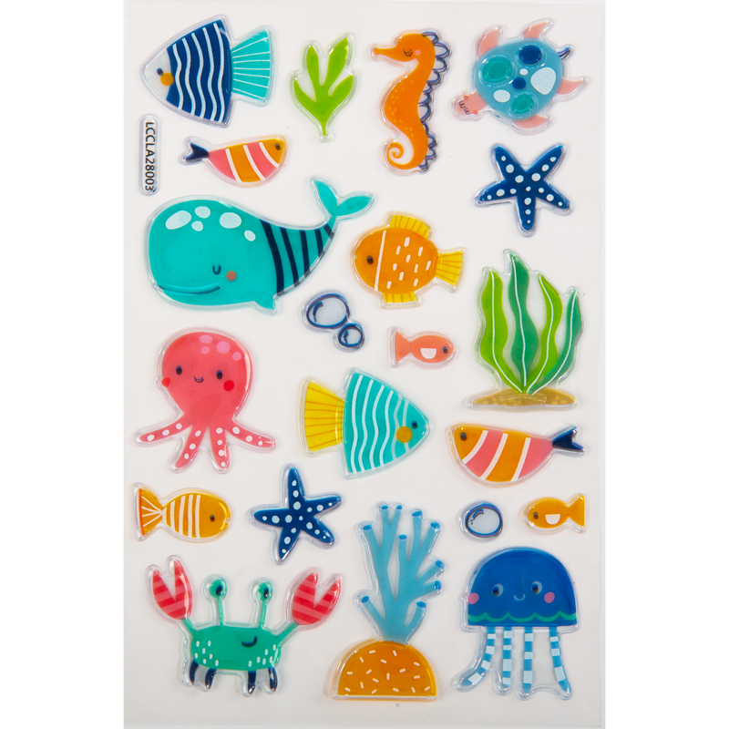 Light Gray Art Star PVC Stickers Under the Sea (21 Stickers) Paper Craft