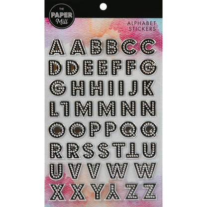 Gray The Paper Mill Up in Lights Alphabet Stickers 250x144mm Paper Craft