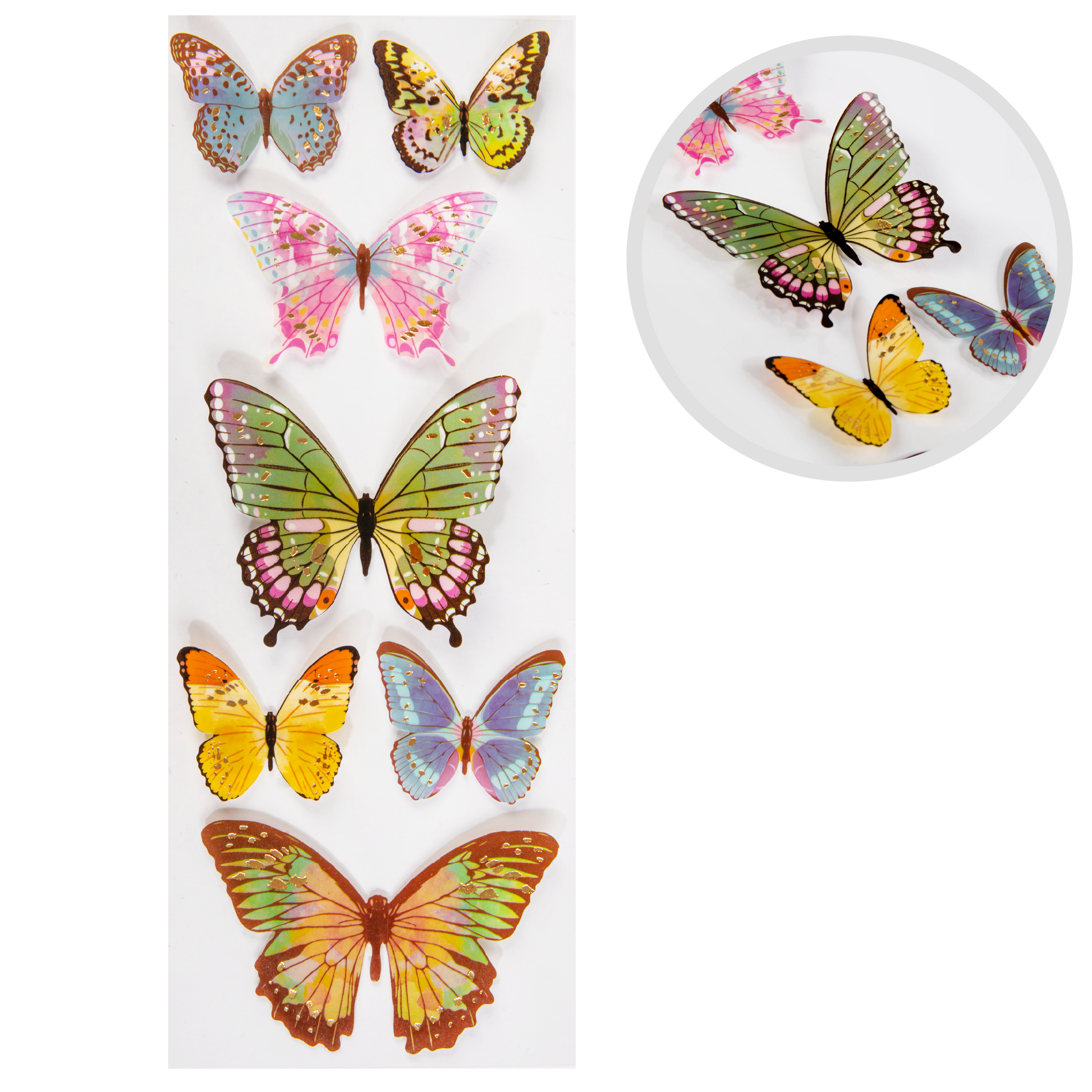 Antique White The Paper Mill Butterfly Stickers 305x108mm Paper Craft