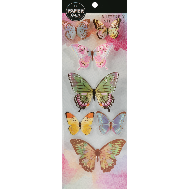 Paper Mill Butterfly Stickers 305x108mm