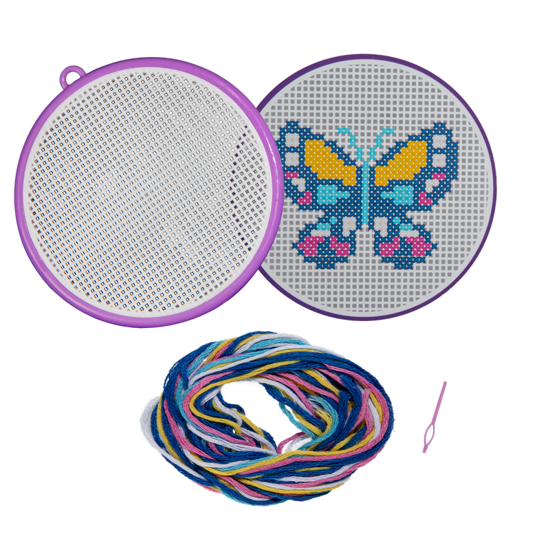 Gray Art Star Counted Cross Stitch Kit-Butterfly