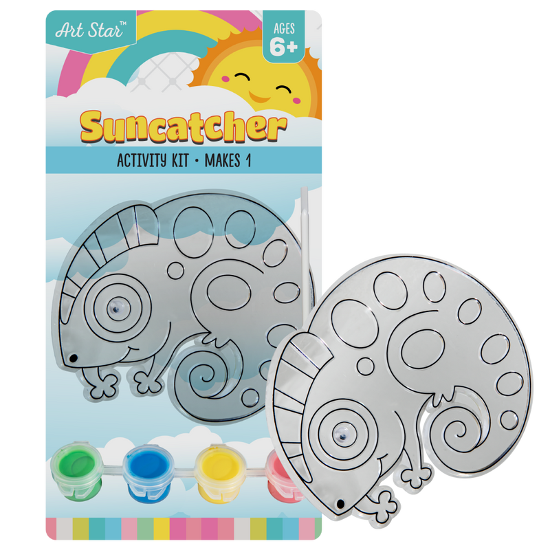 Gray Art Star Suncatcher Kit Assorted-Chameleon Kids Activities