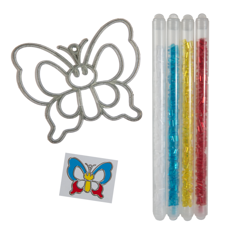 Dark Gray Art Star Colour & Bake Suncatcher Kit-Butterfly