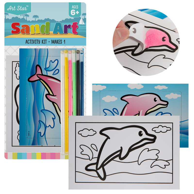 Gray Art Star Sand Art Kit-Dolphin