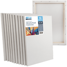 Light Gray The Art Studio Thin Bar Canvas 12"X16" (30x40cm) Carton of 10 Thin Bar Stretched Canvas