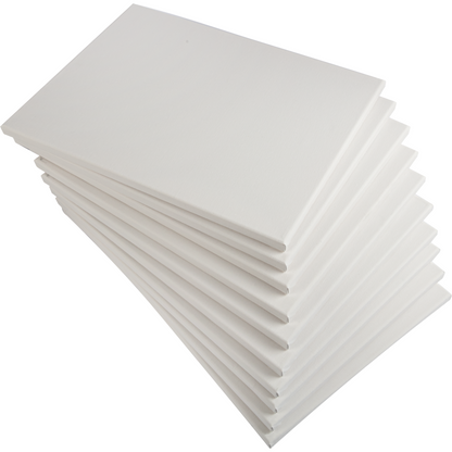 Light Gray The Art Studio Thin Bar Canvas 12"X16" (30x40cm) Carton of 10 Thin Bar Stretched Canvas