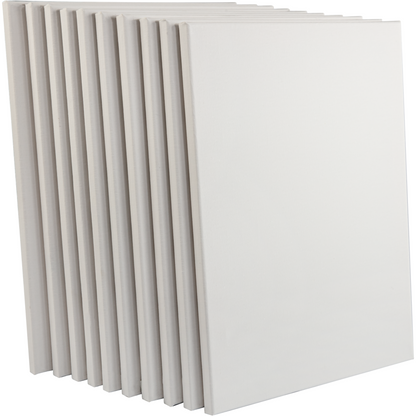 Light Gray The Art Studio Thin Bar Canvas 12"X16" (30x40cm) Carton of 10 Thin Bar Stretched Canvas