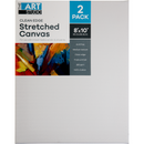 Light Gray The Art Studio Thin Bar Canvas 8"x10"  Pack of 2 Thin Bar Stretched Canvas