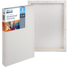 Light Gray The Art Studio Thin Bar Canvas 12"x16" (30x40cm) Pack of 2 Thin Bar Stretched Canvas
