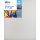 Light Gray The Art Studio Thin Bar Canvas 16"x20" (40x50cm) Pack of 2 Thin Bar Stretched Canvas