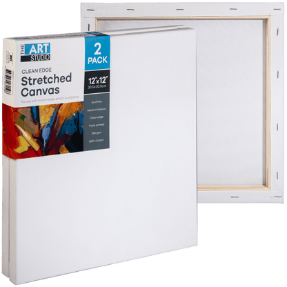 Lavender The Art Studio Thin Bar Canvas 12"x12" (30x30cm) Pack of 2 Thin Bar Stretched Canvas