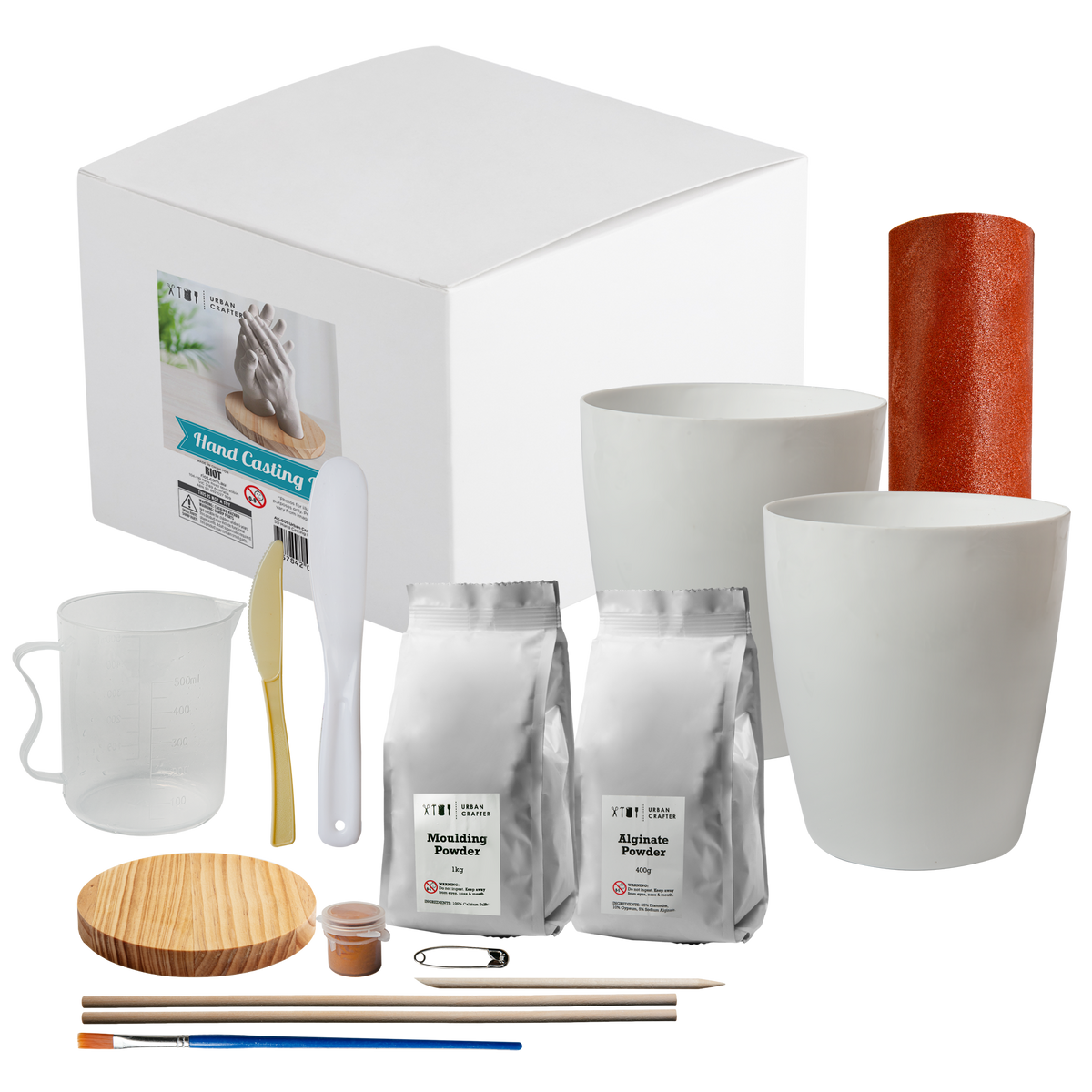 Light Gray Urban Crafter 3D Hand Casting Kit Resin