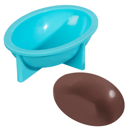 Medium Turquoise Urban Crafter Easter Half Dimensional Egg Silicone Mould 6.8x4.9x2.1cm Resin Moulds