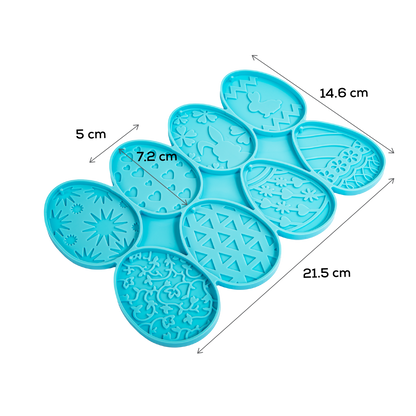 Medium Turquoise Urban Crafter Easter Egg Pendant Silicone Mould 21.7x14.6cm Resin Moulds