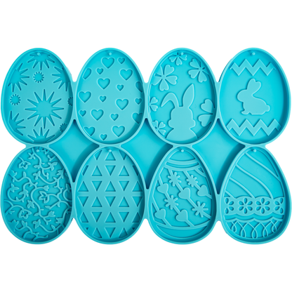 Medium Turquoise Urban Crafter Easter Egg Pendant Silicone Mould 21.7x14.6cm Resin Moulds