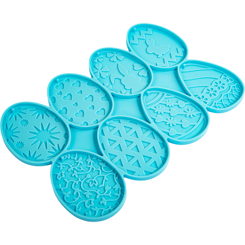 Medium Turquoise Urban Crafter Easter Egg Pendant Silicone Mould 21.7x14.6cm Resin Craft