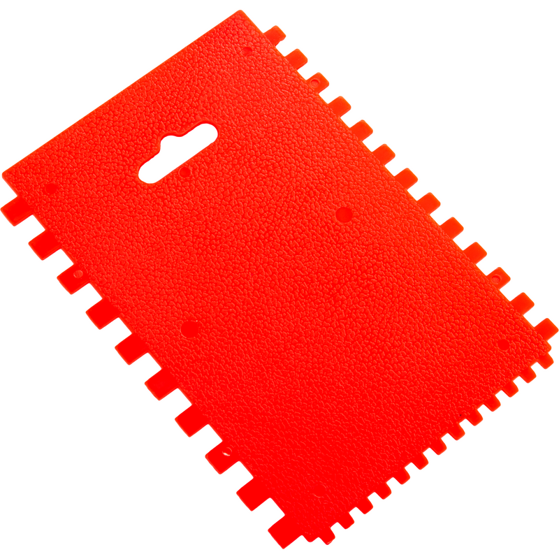 Red Urban Crafter Texture Spreader Tool with 4mm, 6mm, 8mm Notches All Resin Craft Supplies