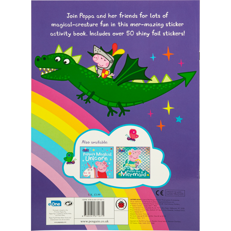 Dark Slate Blue Peppa Pig: Mermaids, Unicorns and Dragons Sticker Activity Book Kids Drawing Supplies