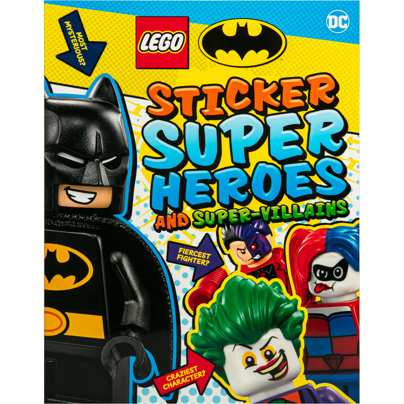 Black LEGO Batman Sticker Super Heroes and Super-Villains Kids Drawing Supplies