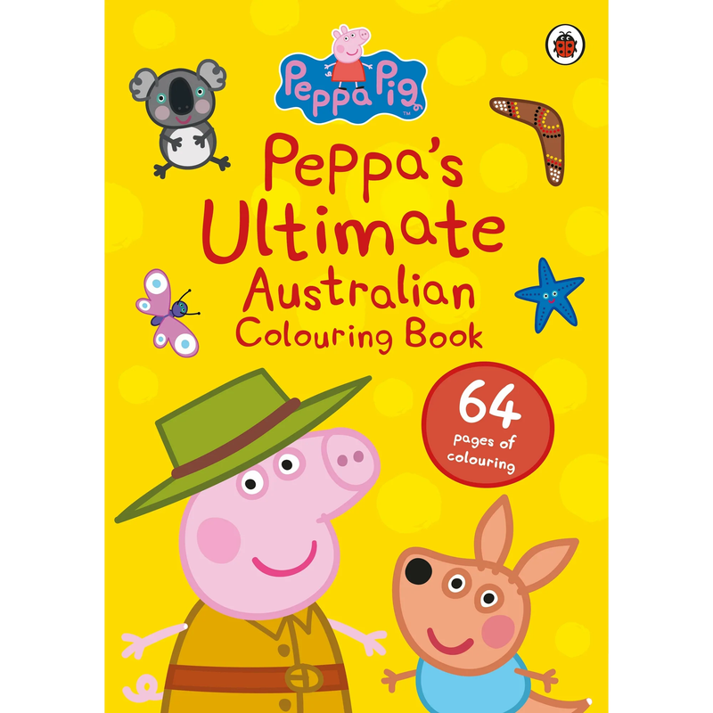 Gold Peppa Pig: Peppas Ultimate Australian Colouring Book Kids Drawing Supplies