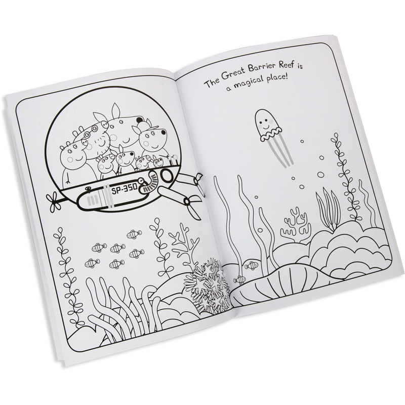Light Gray Peppa Pig: Peppas Ultimate Australian Colouring Book Kids Drawing Supplies