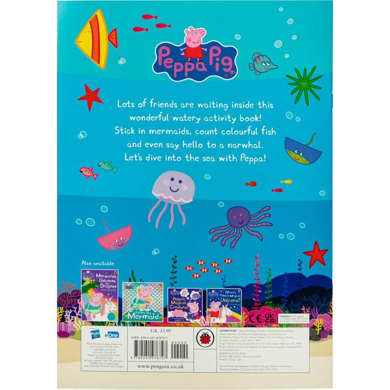 Light Sea Green Peppa Pig: Peppa's Underwater Friends

Sticker Activity Book Kids Drawing Supplies