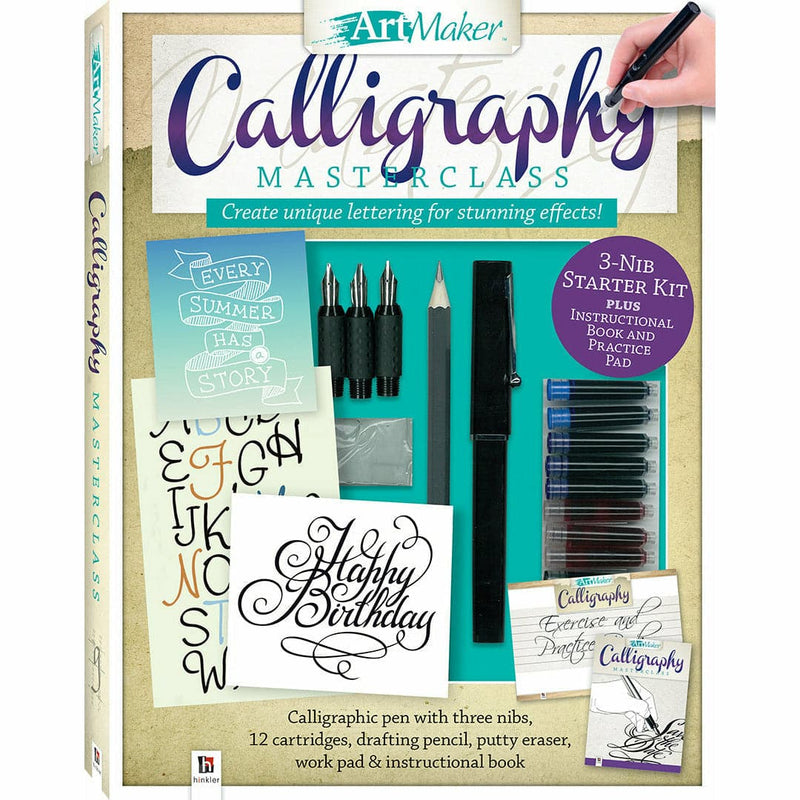 Dark Slate Gray Art Maker Calligraphy Masterclass Kit Adult Craft Kit